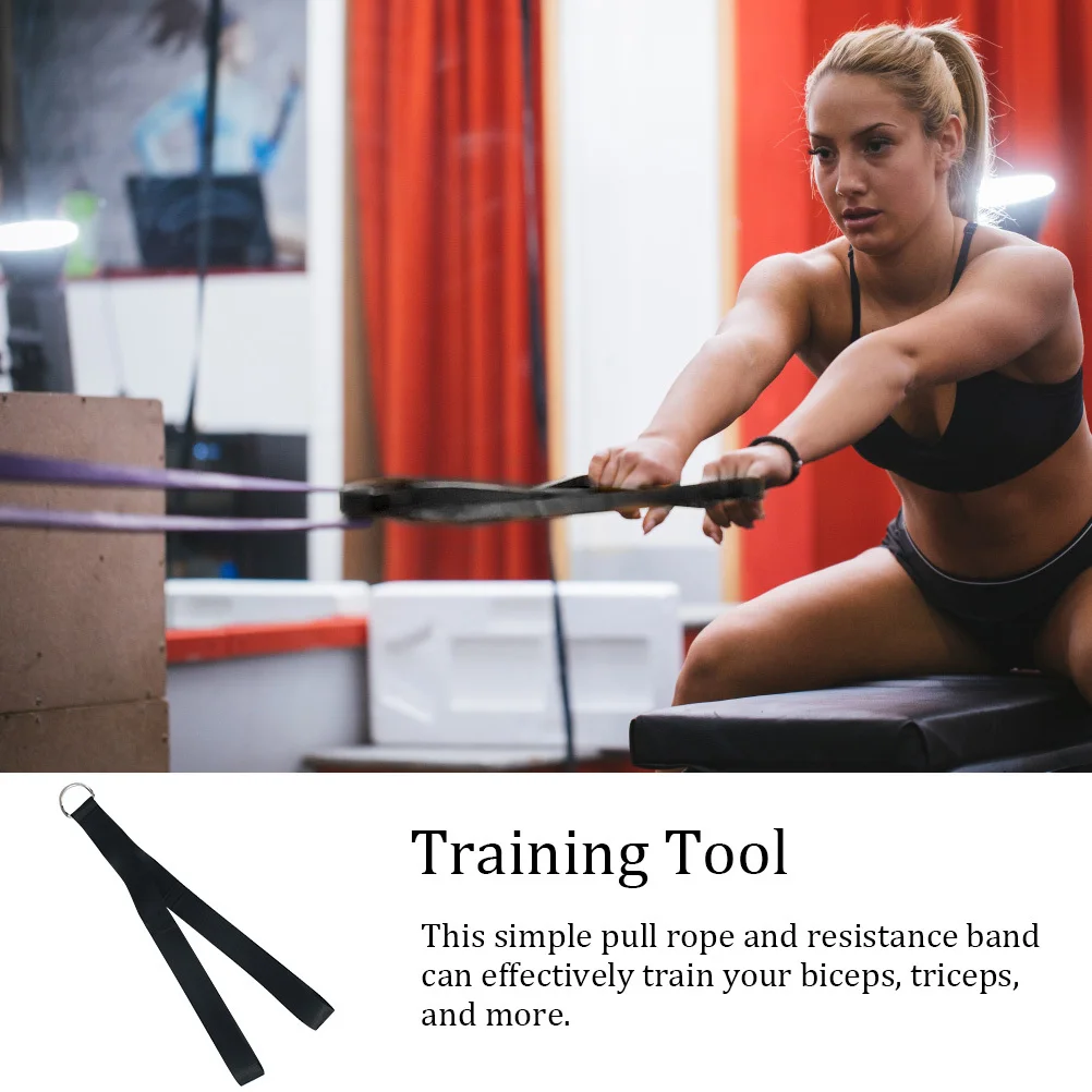 

Fitness Pull Cord Heavy Duty Black Triceps Rope For Home Workout Biceps Trainer Muscle Building Exercise Equipment Cable