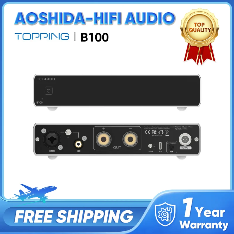 

New TOPPING B100 HIFI Mono Pure Power Amplifier 100W Output Ultra-high Performance Audio Power Amp