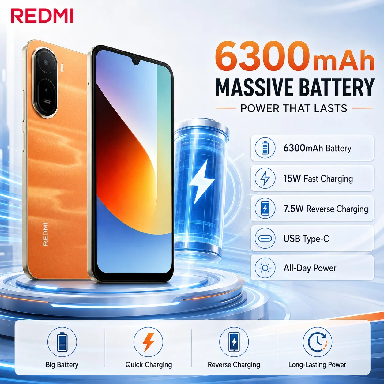 2026 new Redmi A7 Pro 5G 8GB+256GB Phone, Octa-Core 5G, 120Hz Display, 32MP AI Camera, 6300mAh Battery, HyperOS 3, 2TB Expansion