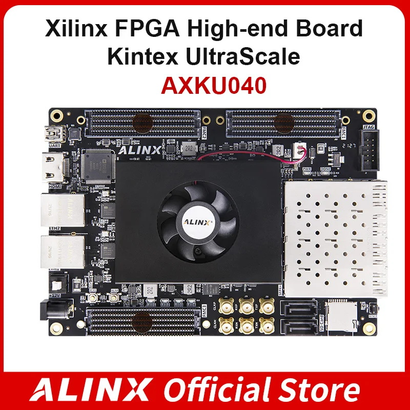 

ALINX AXKU040 Xilinx Kintex UltraScale FMC LPC HPC Optical Fiber FPGA Development Board XCKU040 SFP SATA 4G DDR4 HDMI Etherne