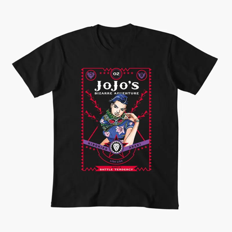 

0413 JoJo's Bizarre Adventure Anime Gift t shirt 100% cotton printed Graphic Clothes Y2K clothing Cartoon Tee All size Tops