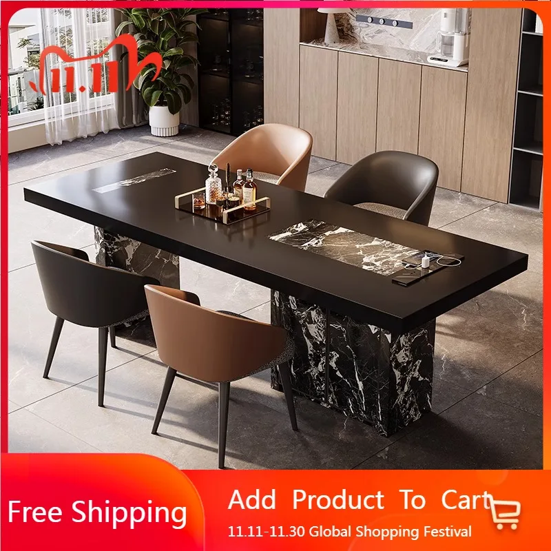 

Высококачественный обеденный стол, эстетика, легкий, роскошный, необычный, современный дизайн, ресторанный стол, художественная мебель Mesas De Jantar, домашняя мебель