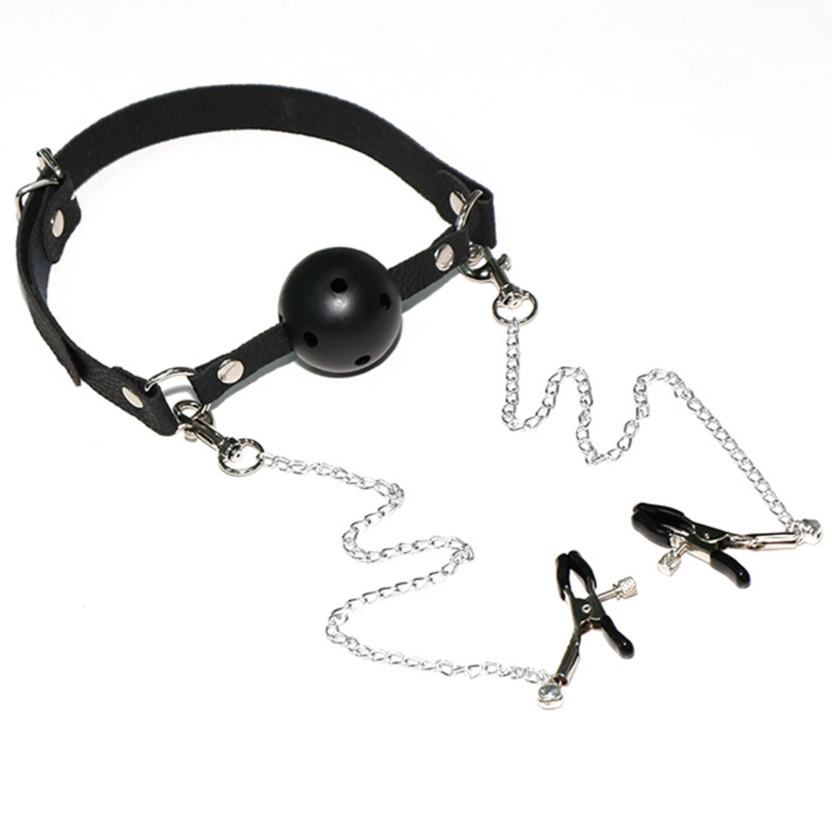 SM Mulut Gag Penjepit Puting BDSM Budak Bra Klip Mainan Seks Kit Silikon Lembut Bola Mulut Sextoy Dewasa Permainan Erotis Pembuka Seks Oral