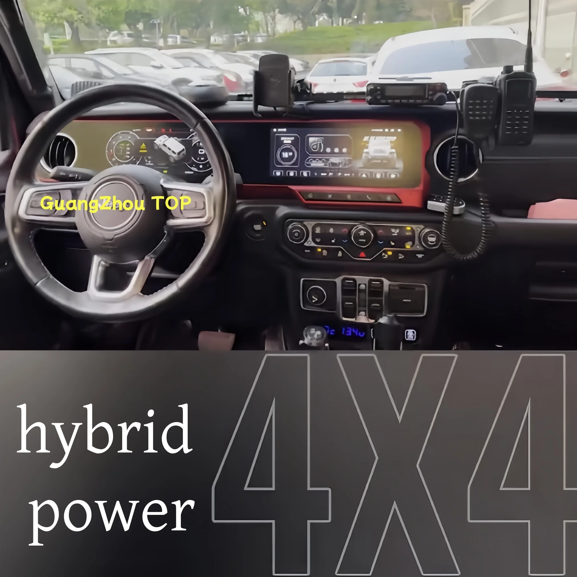 For Jeep Wrangler 2018-2022 LCD Instrument Panel Dual Screen Android Multimedia Video Player Carplay GPS Navigation Android Auto
