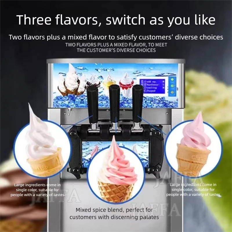 Commercial Soft Ice Cream Machine Desktop Single Head Ice Cream Makers Fruit Sundae Ice Cream Vending Machine