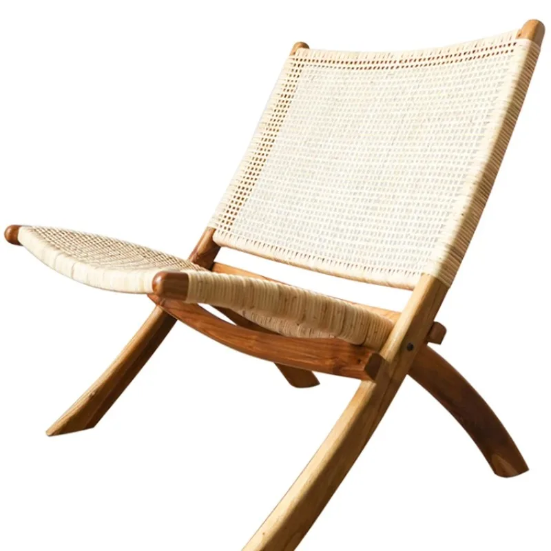 Wooden Comfortable Furniture Folding Outdoor Solid Wood Chair By Rattan