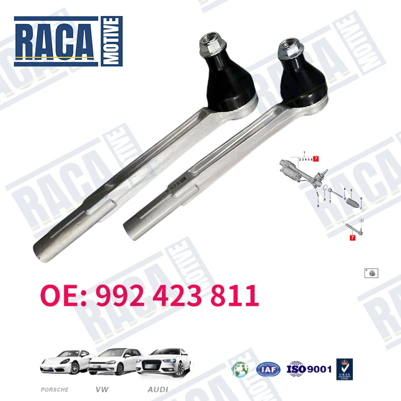 

Для Porsche 911 Convertible Targa 992 3.0T / GT3: Левые и правые внешние наконечники рулевых тяг 992423811 992 423 811