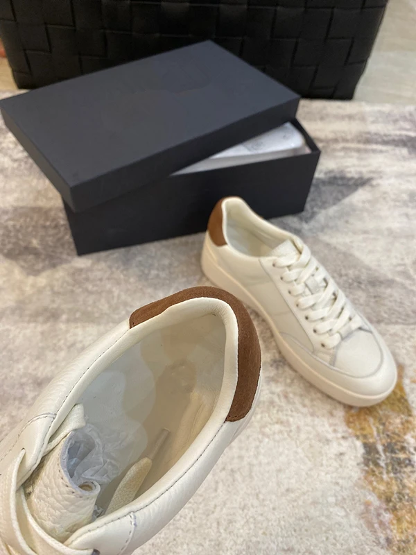 Dave&Di 2023 Summer Patchwork Genuine Leather Comfortable Casual Sneakers Shoes Women Fashion White Shoes Women