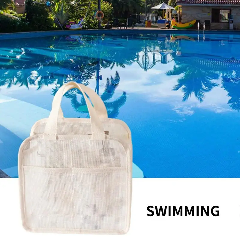 1 Stück tragbare Reise-Lippenstifttasche, Netz-Handtasche, Make-up-Tasche, Kosmetik-Aufbewahrungstasche, Kulturbeutel, transparente Strandtasche – Detail 17