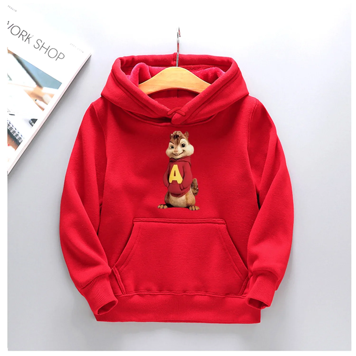 Autumn Hot Sale New Alvin and the Chipmunks Hoodies Baby Boys Girls Tops Costume Kids Sweatshirts Summer Top