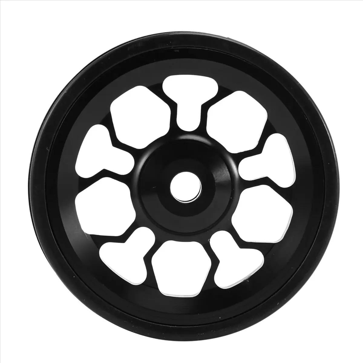【STOCK】Folding Bike Easy Wheel for Aluminum Alloy Easywheel Ultralight Sealed Bearing Push Wheels Bicycle Parts,Black