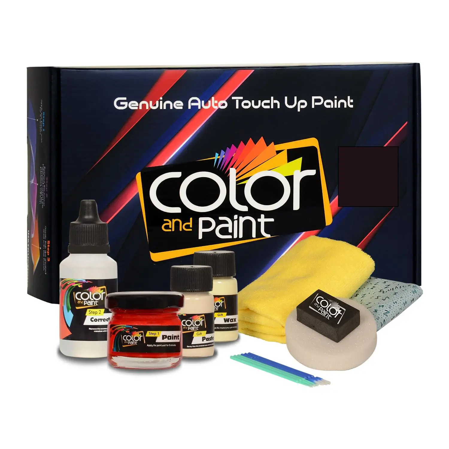 

Color and Paint compatible with Volkswagen Automotive Touch Up Paint - DARK BURGUNDY PERLEFFEKT - LC3U - Basic Care