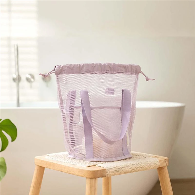 Quick Dry Swim Dive Net Bag Drawstring Type Water Sport Snorkel Storage Mesh Bags Ultra Light Travel Organizing Storage Bag