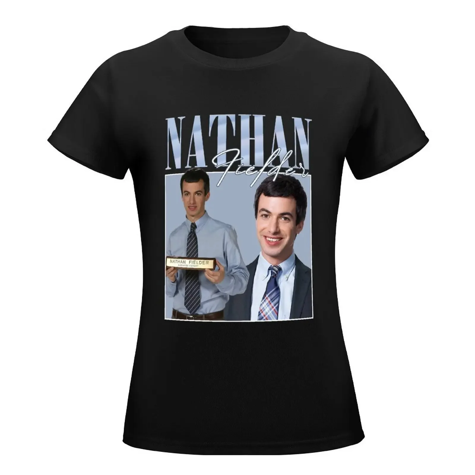 Nathan Fielder Vintage T-Shirt animal print shirt for girls tees korean Women's clothes