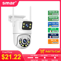 Smar 6MP PTZ WiFi IP Camera Dual Lens With Dual Screen Two-way Audio Auto Tracking Security Outdoor CCTV Vedio Surveillance ICSe