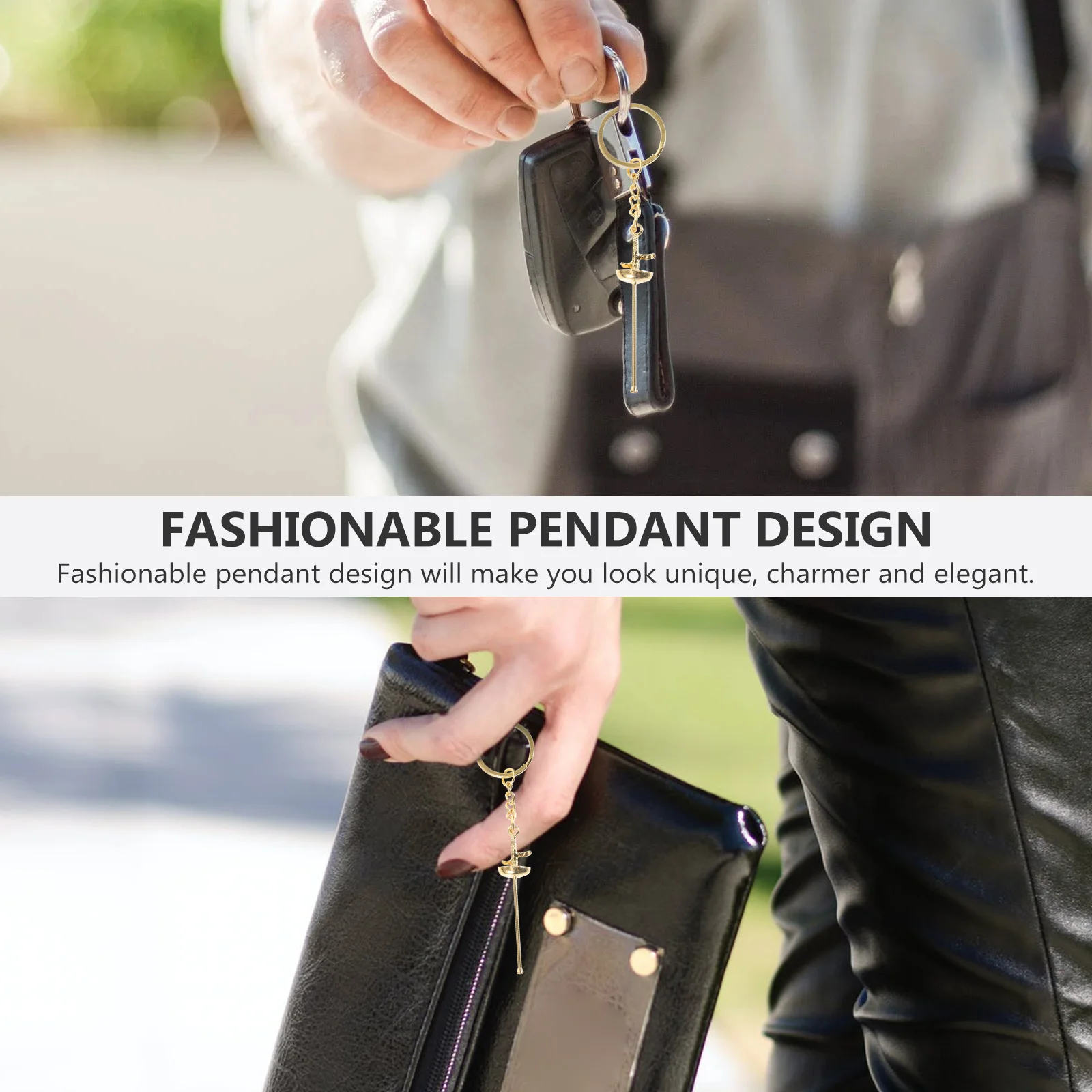 

Fencing Keychain Pendant Fashion Bag Car Key Ring Backpack Hanging Decoration Metal Sports Keychain Personalized Gift for Women