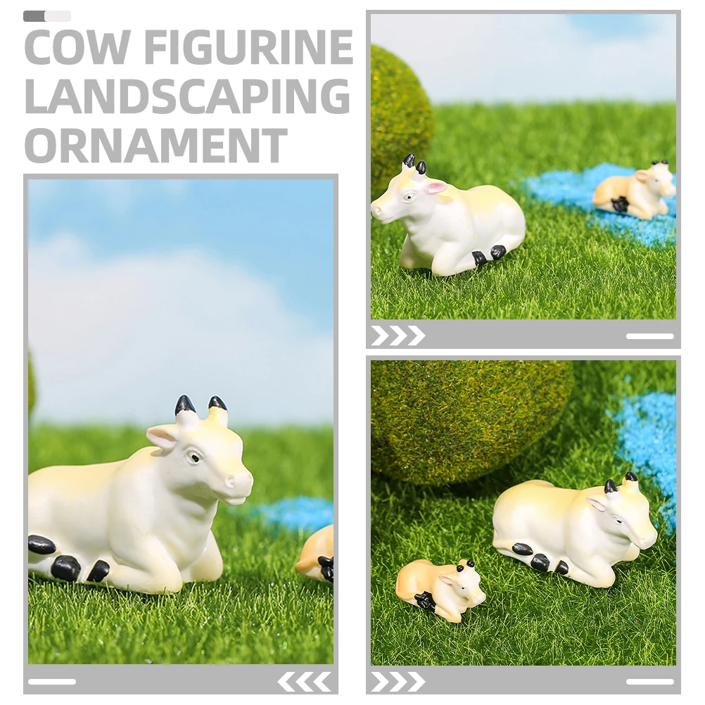 

8pcs Miniature Tiny Animal Figures Figurines Tiny Animal Resin Cartoon Garden L scape Decor Lawn nament DIY Photo Props