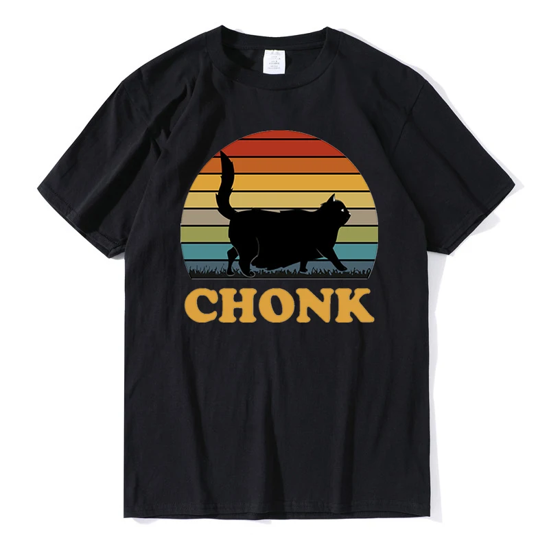 

FPFunny Chonk Scale Cat Meme T-Shirt Retro Vintage Cat Lover Cat Mom Summer Mens Novelty Cotton Short Sleeve Tee Men Funny Tops