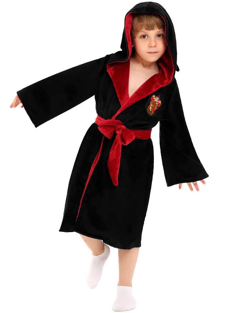 Halloween Magic College Cosplay Harry Magic Black Robe Kostüm Hogwarts Kinderjungenpyjama