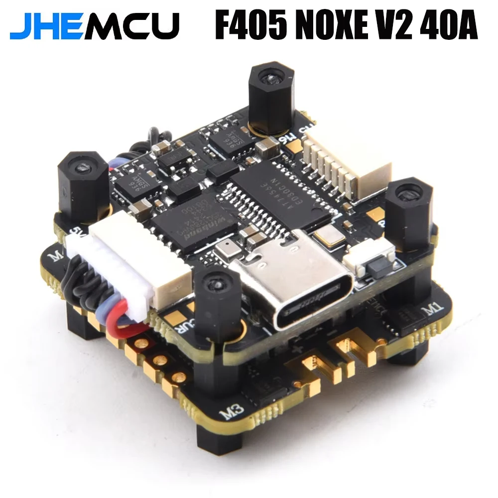 

JHEMCU F405 NOXE V2 Flight Controller with EM40A 40A 4in1 ESC 20x20mm Supports 2-6S LiPo for FPV Freestyle Drone
