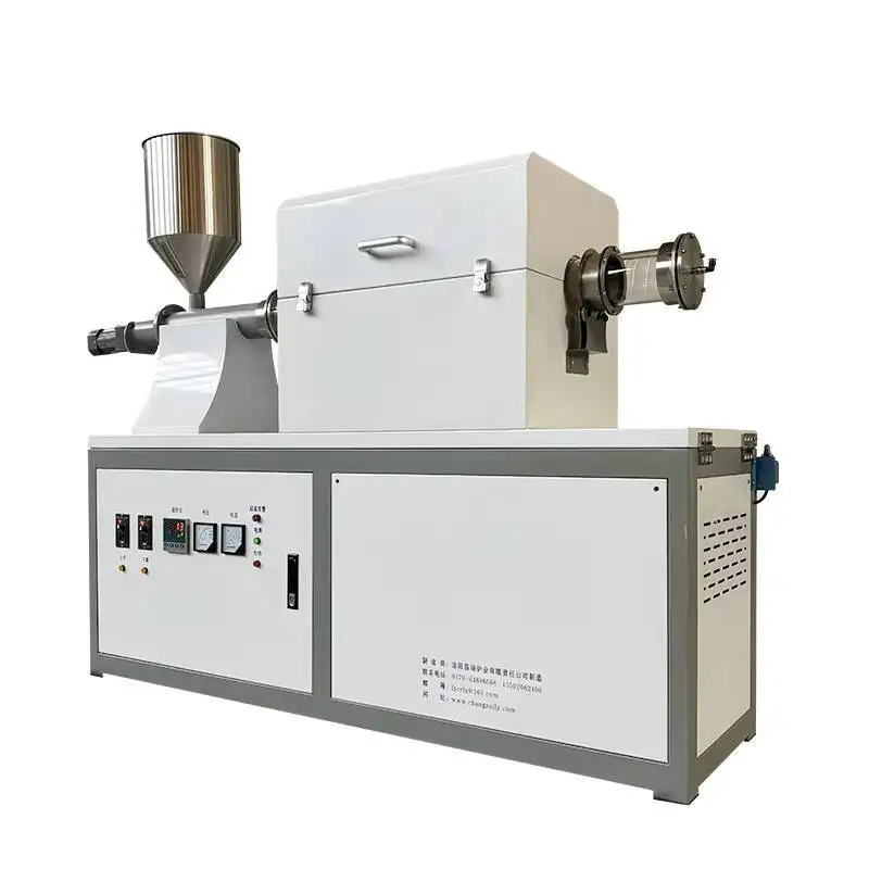 Vacuum Atmosphere With Inlet Funnel 1200 Degrees Rotary Tube Laboratory Furnace Vacuum Tube Atmosphere Furnace