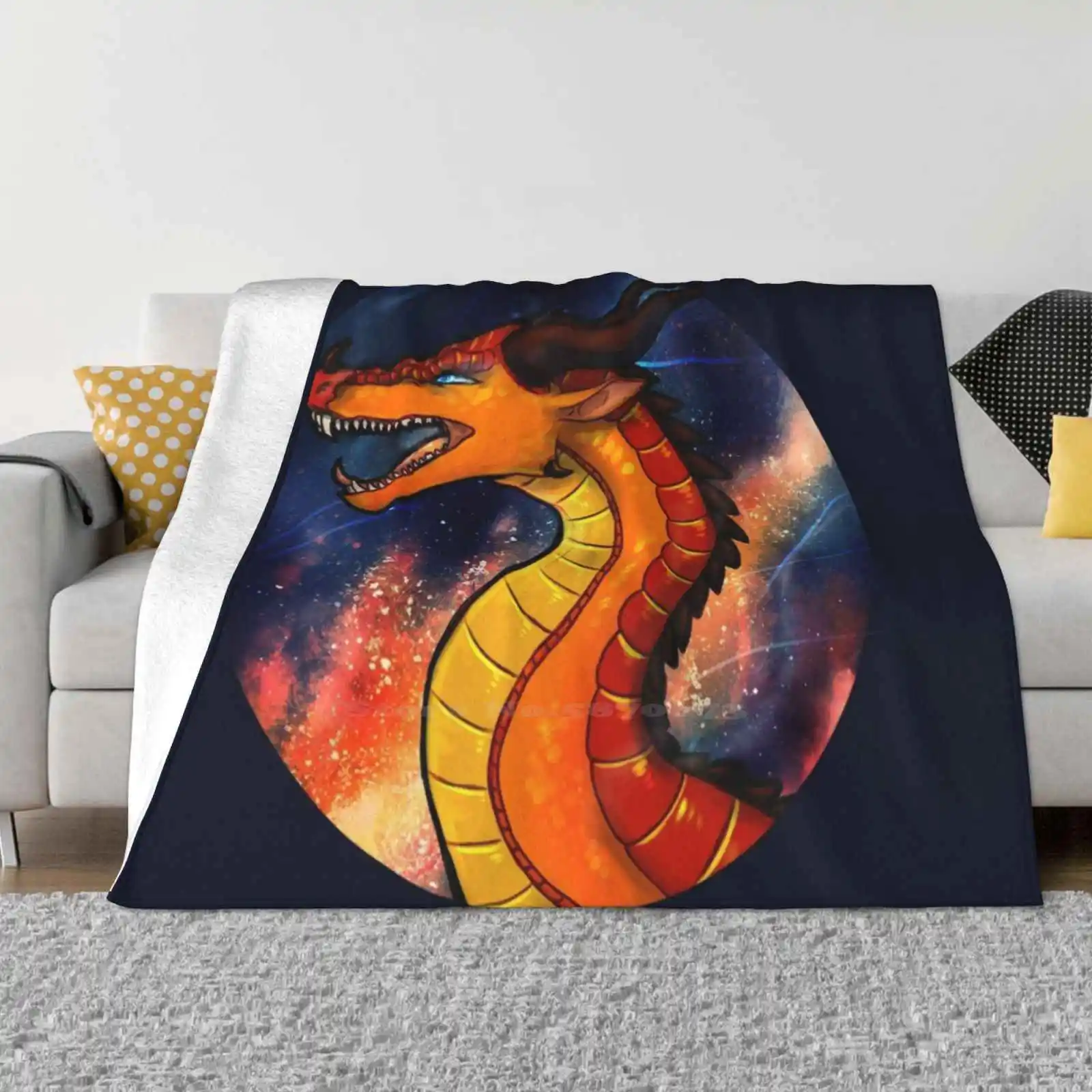 Of Fire-Peril In The Fire And Flames Fashion Soft Warm Throw Blanket Peril Wings Of Fire Fantasy Red Wof Scholastic Flames