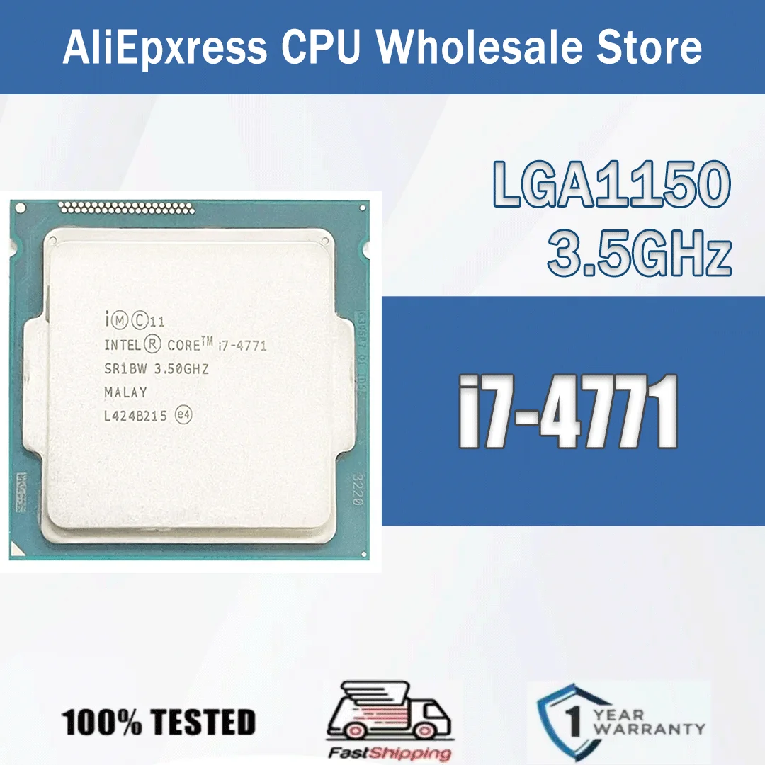 Intel Core i7-4771 4 núcleos 8 hilos 3,5 GHz 84 W 8 MB de caché 22 nm LGA1150 SR1BW DDR3 1333/1600 Mhz Haswell HD Graphics 4600