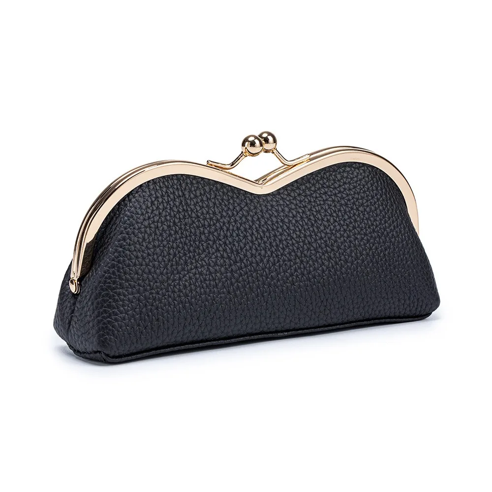 

Кожаный футляр для очков, портативная сумка для хранения солнцезащитных очков, чехол для солнцезащитных очков, элегантный женский держатель для карандашей для бровей, сумка-органайзер