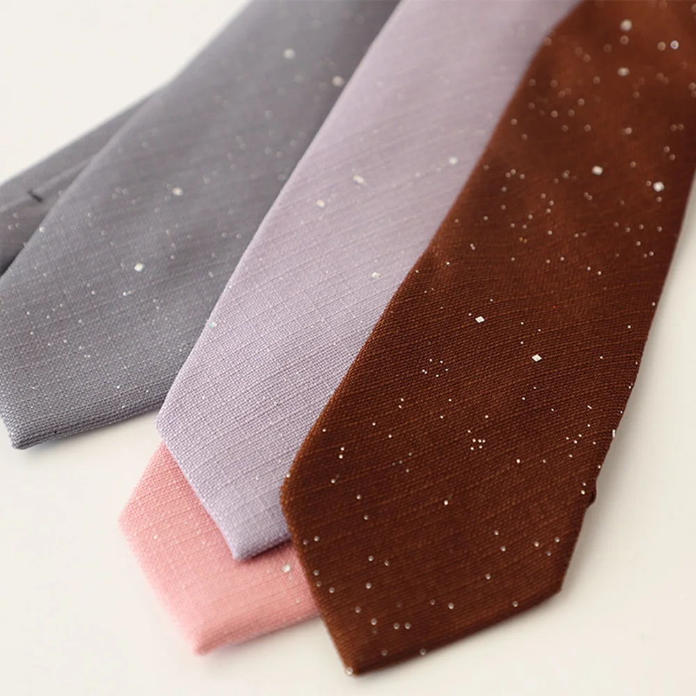 Luxury Gift Gentleman Business 8CM Handheld Solid Color Highlights Casual For Men Wedding High Quality