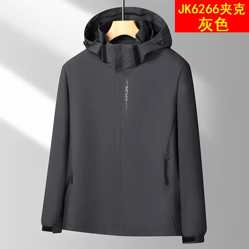 سترة رجالية عصرية بغطاء للرأس رفيعة، ملابس غير رسمية، ملابس خارجية خفيفة الوزن ومتعددة الاستخدامات #1