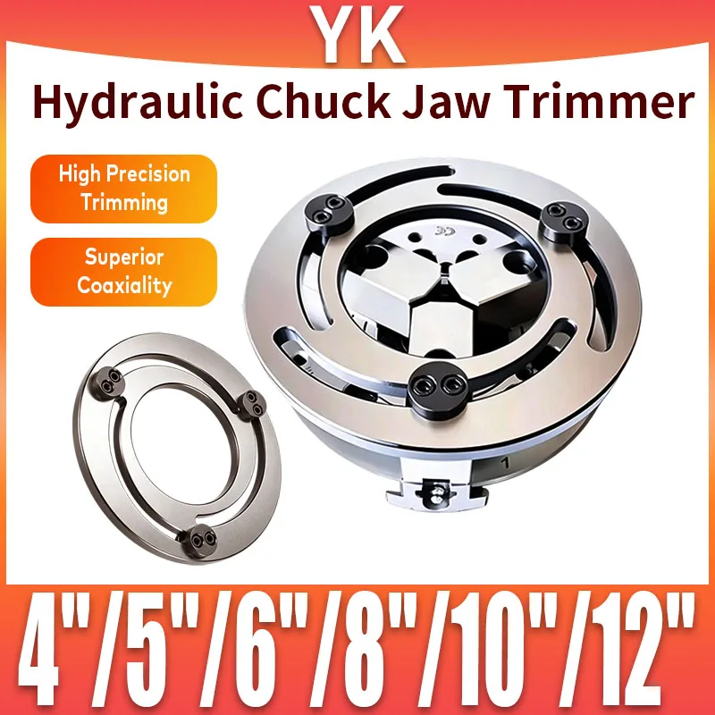 Hydraulic 3 Jaw Chuck Jaw Trimmer Ring, High Precision in-Situ Jaw Turning Tool Fit 4/5/6/8/10/12 Inch Lathe Power Chuck