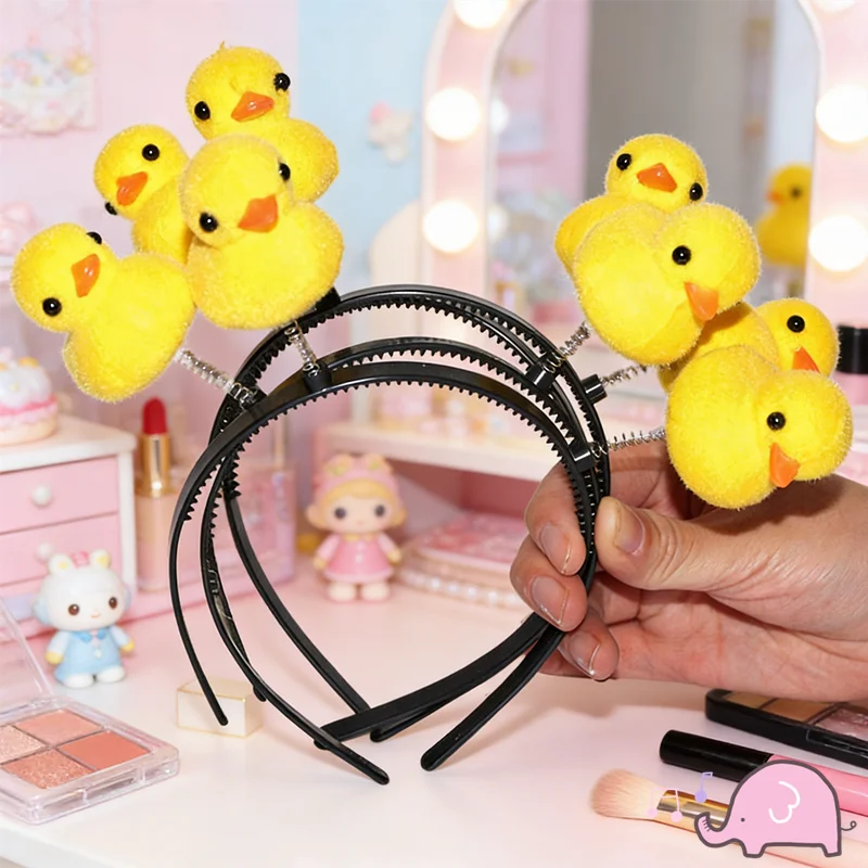 Adorable Duck Hairband Gift Cartoon Yellow Duck Headdress for Makeup, Washing Face or Relaxing, Cute & Cheerful Present for Her