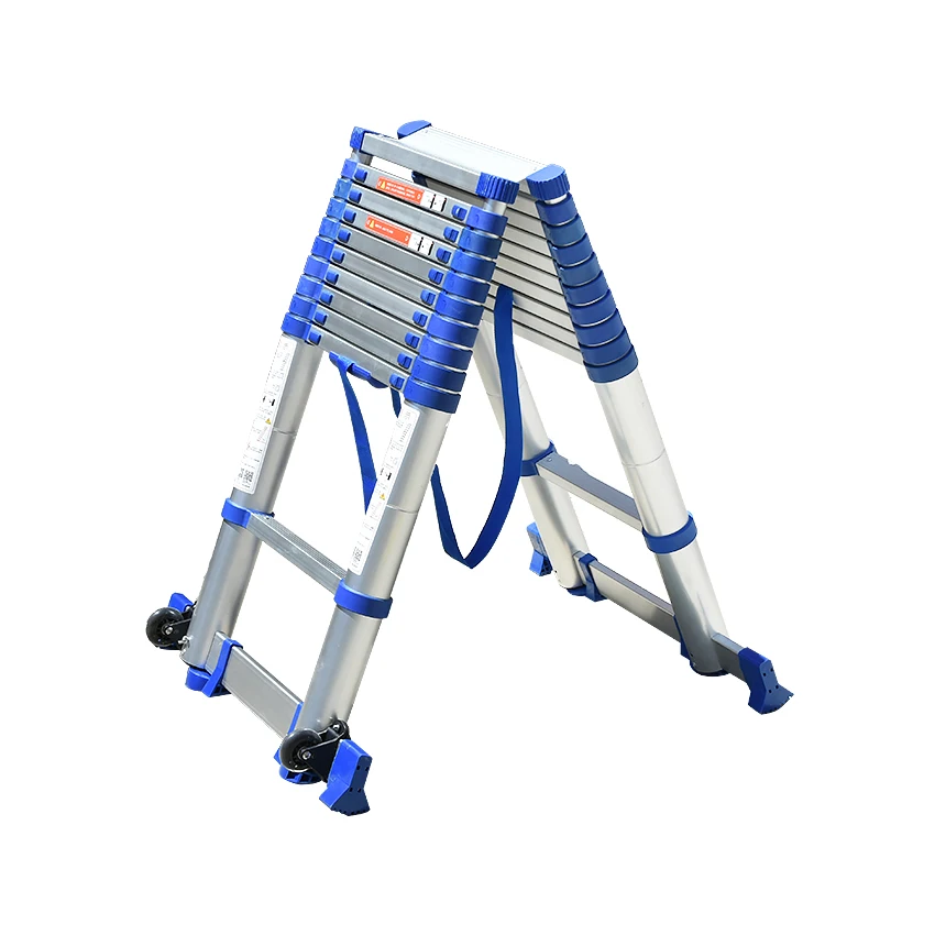 

3.25M+3.25M High Quality Thickening Aluminium Alloy Herringbone Ladder Portable Household Telescopic Ladders 11+11 Steps JJS511