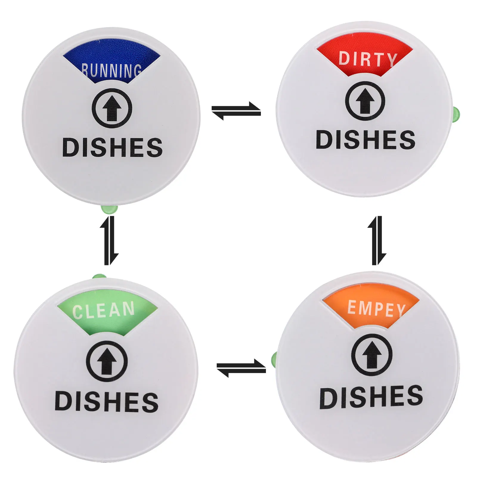 Sign Dishwasher Clean Magnet Dirty Indicator Washer Dish Kitchen Stickers Reversible Plate Necessities Cleaning Dishes Machine