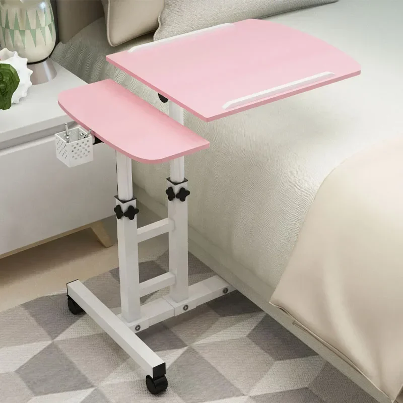 

Upgrade Mini Mordern Design Bed Side Table Desktop Adjustable Height Liftable For Laptop Desk Notebook Stand Tray With Wheel Mov