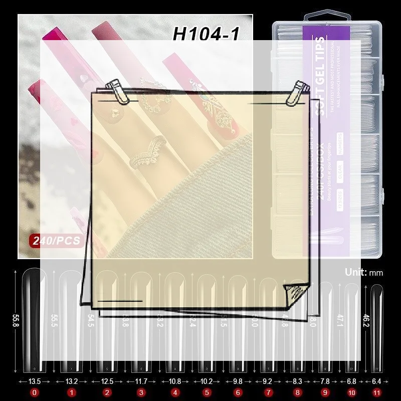 240pcs Sandwich Nail Forms 15 Size Oval Extension Dual Form No Paper Forms Needed For Easy Nail Extensions