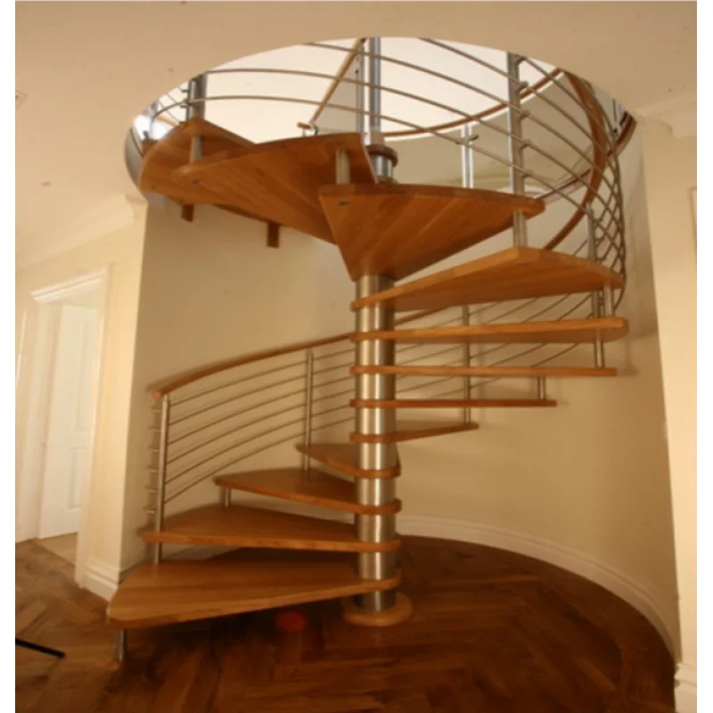 Custom.TAKA Real Stairs with solid wood Treads and Handrail Indoor Antique Staircase stairs