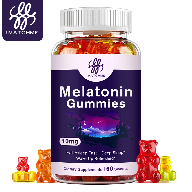 iMATCHME 10Mg Melatonin Gummies Vitamin B6 Relieve Stress Sleep Better Calm Your Mind for Adults