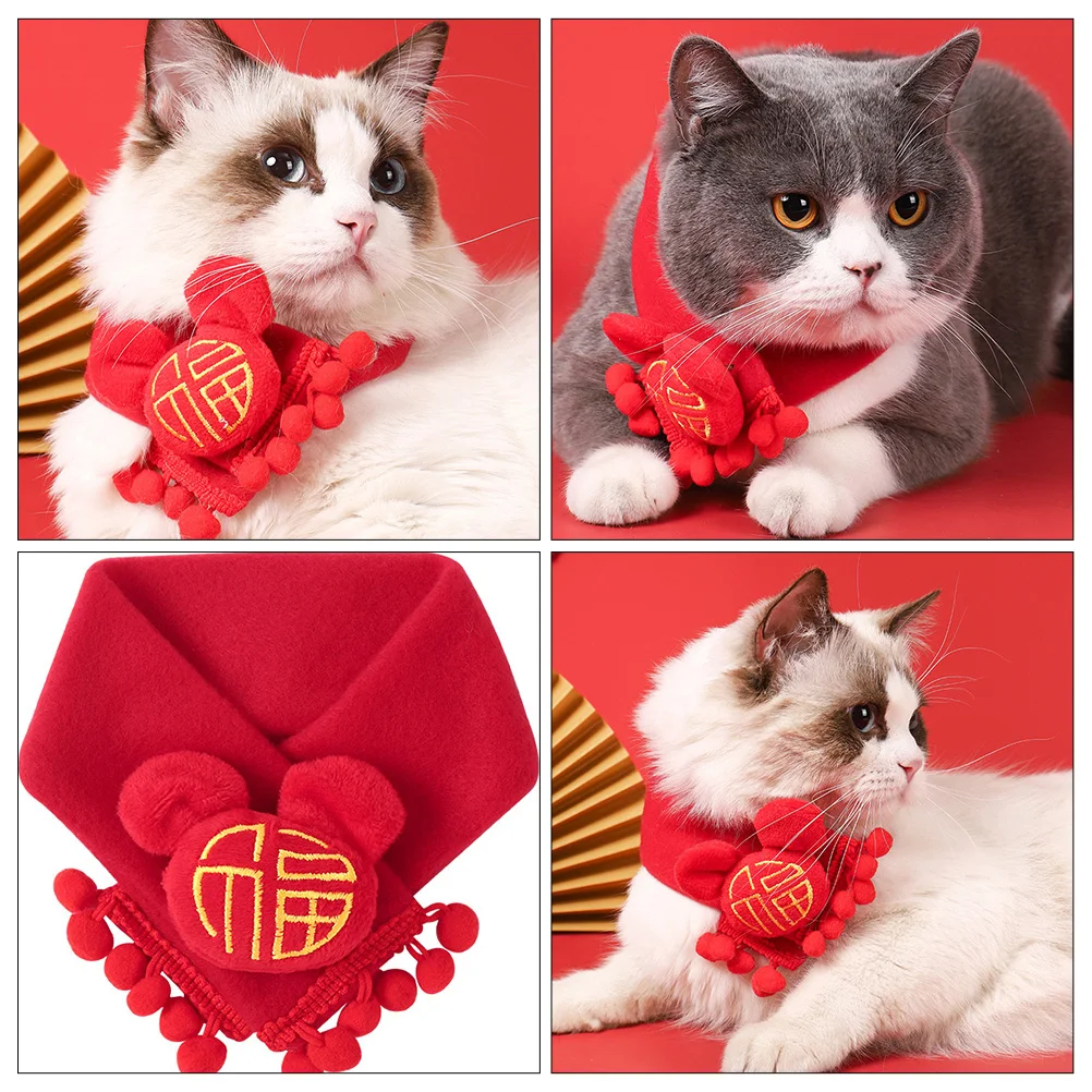 

Cat Scarf Kitten Accessories Ornaments for Costume Decorations Cute Small Pet Dog Kawaii Winter