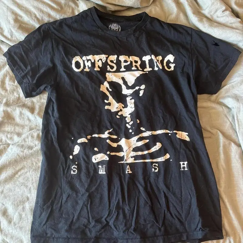 The Offspring Smash rock music tour concert short sleeve black shirt KV38704