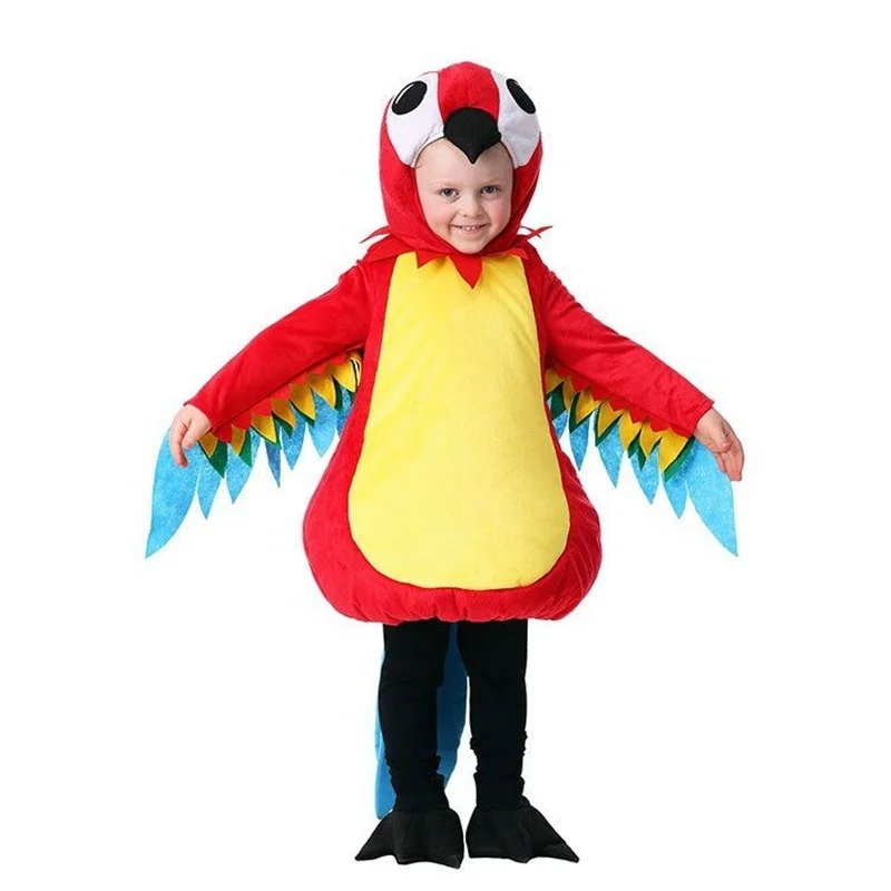 Roleplay Bunte Papagei Party Kostüm Karneval Cosplay Neue Stil Sexy Mädchen Phantasie Kleid Frau Maskottchen Nette Männer Jungen Overall