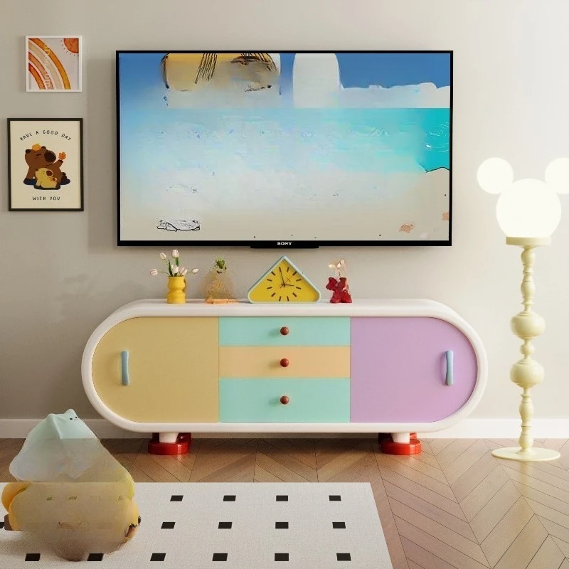 تخزين صغير طاولة تلفزيون منظم أدراج ترفيهية متنقلة حديثة جدار طاولة تلفاز أرضية غرفة المعيشة أثاث عصري موبليس