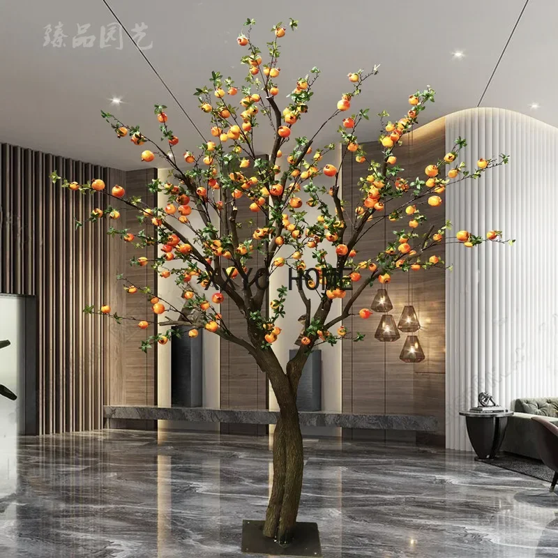 Factory Direct Sales Simulation Floor Pomegranate Tree Decoration Indoor and Outdoor Large Landscape Fake Trees Festival