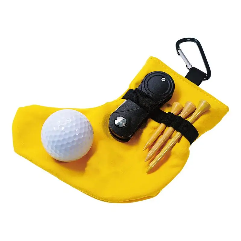 Golf Ball Pouch Sock-Shaped Golf Utility Bag Golf Tee Bag Pouch Small Compact Golf Accessory Bag Golf Ball Carry Bag For Golf