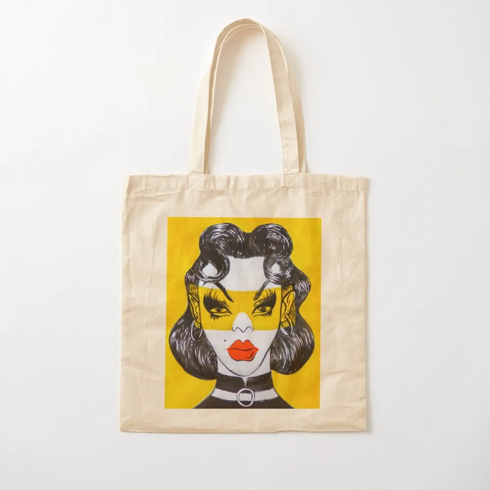 

Violet Chacki drag queen ink illustration Tote Bag custom tote bag supermarket folding bag Canvas Tote