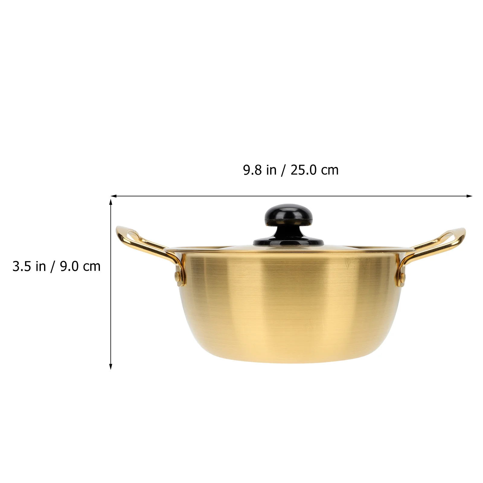 

1 set Stainless Steel Ramen 2 Handle Instant Noodle Cooker Soup Warmer Korean Noodle Small Hot Pot For Milk Seafood Cooking