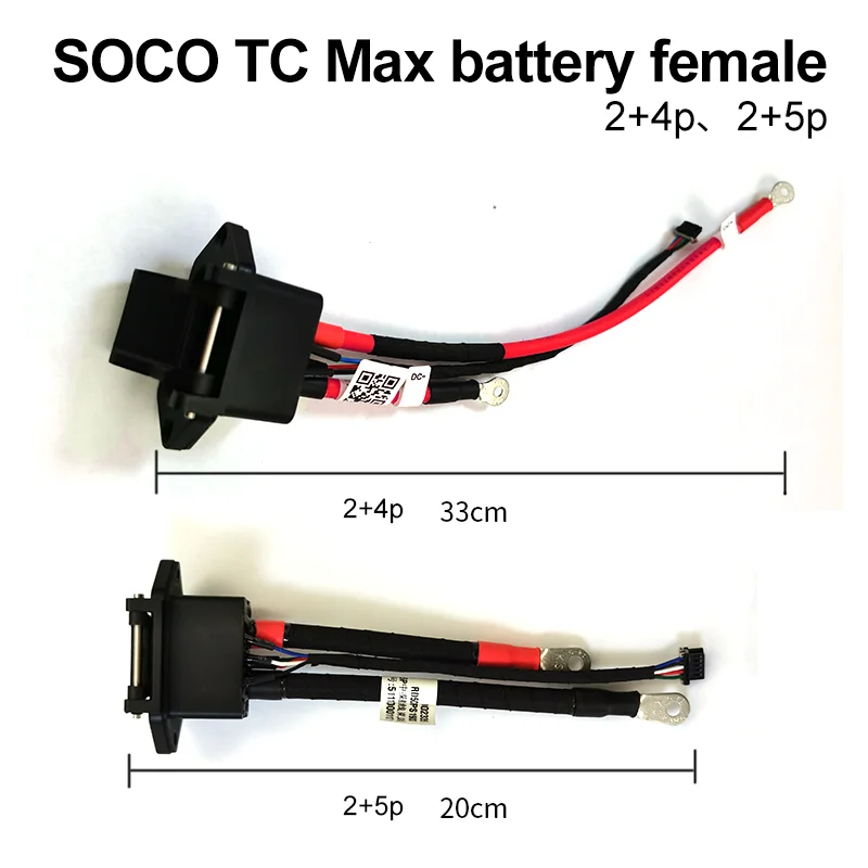 Dla Super SOCO Tc Max oryginalne akcesoria do baterii korpus wtyczka do ładowania gniazdo baterii kabel przewód ładujący rozładowujący nagłówek