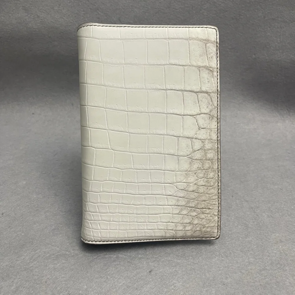 Genuine Crocodile Leather Loose-Leaf Planner Notebook with Card Holder Portable Business Travel Journal Luxury Gift for Friends