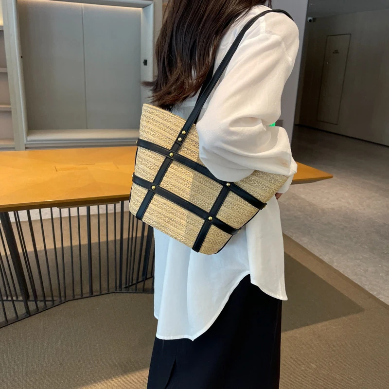 Marchi di design di lusso borsa da donna 2023 moda nuova paglia borse a tracolla di grande capacità borsa a tracolla femminile promozione di spedizione gratuita