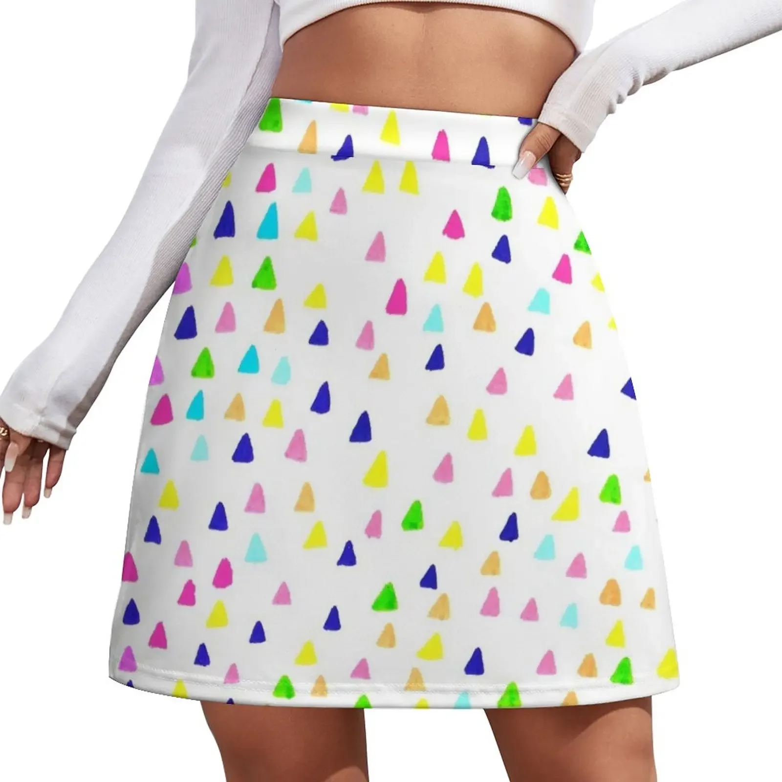 

TIny Little Mini Triangles Mini Skirt Women's dress chic and elegant woman skirt skirts for womans